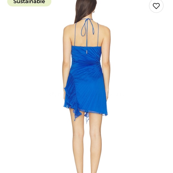 AMUR Vibrant Blue Ruffled Mini Dress - Picture 2 of 4